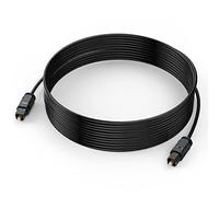 Optical Audio Cable 20 feet, Digital Audio Optical Cable Ultra-Thin Cord, Toslink SPDIF Fiber Optic Cable Compatible with TV Sound Bar Home Theater PS4 Xbox Samsung Vizio