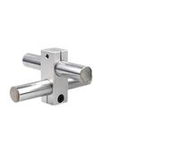 Optical Axis Cross Block Pillar Fixing Clamp Vertical Fixed Diameter Fastening Aluminum Alloy Steel Pipe Fixing Bracket Connecti(Different,8mm x 10mm)