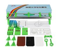 Optical Bench Physical Optics Experiment Kit, Small Hole Imaging Lens Set, Light Reflection Refraction Three Primary Colors Physics Teaching Equipment