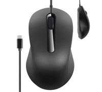 Optical Computer Mouse - Wired Pointer with Scroll Wheel, Ergonomic Device | Precision Controller, Classic Navigation Tool, Office Accessory