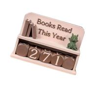 Optical Design Reading Counter Bookshelf Decoration for Harmonious Aesthetics and Manual Progress Updated Reading Progress Counter