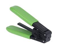 Optical Fiber Cable Stripper Portable Alloy Steel Fiber Stripping Pliers Cold Connection Tool Green Handle PVC Compatible 1/2 Indoor 3x2mm(WxH) Fiber Stripper