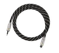 Optical Fiber Digital Cable Toslink to Mini Plug 3.5mm Cable for Home Theater System Suitable for Chromecast, Black, 1m (1m/3.3ft)