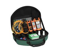 Optical Fiber FTTH Loss Tester Kit Komshine KLT-12E Fiber Toolkit with Optic Power Meter KPM-25 OPM+Optical Light Source SM 1310/1550nm OLS+Visual Fault Locator 10mw VFL+Jump Cable 1m