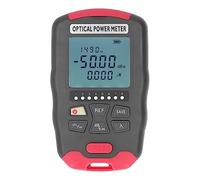 Optical Fiber Power Meter, Portable Fiber Optic Tester with LED Light and Network Cable Testing, Professional -70 to +10dBm Range for SC/FC/ST Adapters Communication Engineering
