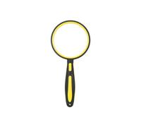Optical Glass Handheld Magnifier With Comfortable Nonslip Rubber Handle 5-10X Magnify Glass For Senior Reading Portable Optical Magnifier