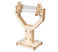 Optical Glass Lenses and Wooden Stand Set Easy Assembly Light Reflection Demonstrator for Physics Optics Experiments Prism with Stand