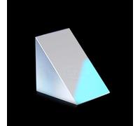 Optical Glass Triangular Prism with Reflecting Film - 30x30x25mm BK-7 for Light Deflection and Beam Offset Demonstration