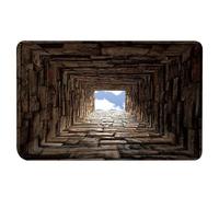 Optical Illusion 3D Rug - Fun Floor Mat, 31.5 X 19.7 Inch Non-Slip Hole Carpet, Creative Birthday Halloween Thanksgiving Holiday New Year Party Rug for Entryway Living Room Bedroom Hallways