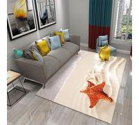 Optical Illusion Area Rugs, Beach Starfish Landscape 3D Pattern Carpet, Floor Rugs Washable Non-Slip Breathable For Living Room Bedroom Home Decor 60 X 90 Cm, Stain Resistant Easy Clea -998013255870