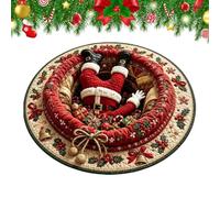 Optical Illusion Christmas Doormat Non Slip Santa Claus Mat | Classic Soft and Fluffy Floor Mat for Christmas Santa Claus Festival Parties Eve Living Room Entrance Hall Bathroom