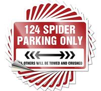 Optical Illusion, Decals Hat 124 Spider Parking Only | Best Man CABE Decor(8X12CM)