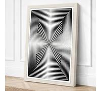 Optical Illusion Geometric Canvas Wall Art Print 18x12 Inch