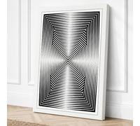 Optical Illusion Geometric Canvas Wall Art Print 24x16 Inch (61 x 41 cm)