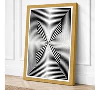 Optical Illusion Geometric Canvas Wall Art Print 30x20 Inch