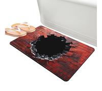 Optical Illusion Mat | Infinity Hole Pattern Door Mat - 3D Embossed Optical Illusion Absorbent Mat for Home, Office, Bathroom, Entrance, Hallway and Hallway