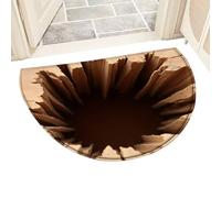 Optical Illusion Mat - Non Slip Quick Drying and Aesthetic | 3D Semi-Circular Floor Mat - For Home Decoration Living Room Bathroom Kitchen Indoor Outdoor Office Dorm Room Appar