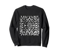 Optical Illusion Maze Geometric Black And Sweatshirt