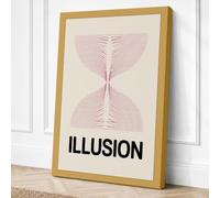 Optical Illusion Minimalist Canvas Wall Art Print 30x20 Inch (76 x 51 cm)