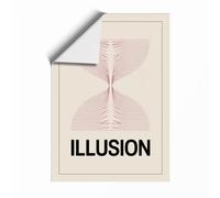 Optical Illusion Minimalist Unframed Wall Art Print A3 (42×29.7cm), Wall Decor for Living Room, Bedroom, Office & Home, Art Gift