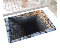 Optical Illusion of 3D Rugs - Non Slip Hole Doormat - Visual Depth Mat Design - Realistic Trap Effect Decor | Accent Surface Kitchen Bathroom for Holiday Events H
