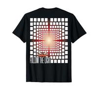 Optical Illusion Rave House Outfit Dark Techno Back Print T-Shirt, Men, Black, Small