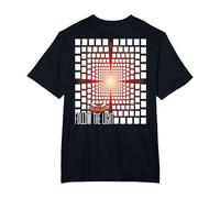 Optical Illusion Rave House Outfit Dark Techno Back Print T-Shirt, Men's Big and Tall, Black, 2X Tall