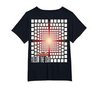 Optical Illusion Rave House Outfit Dark Techno Back Print T-Shirt, Women's Plus, Black, 1X