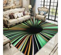 Optical Illusion Rug - 3D Abstract Swirl Small Rugs for Bedroom 40x60, Trippy Psychedelic Floor Mat Soft Washable Non Slip Indoor Mats
