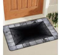 Optical Illusion Rug, 3D Rugs Illusion 50X80CM, Non Slip Optical Visual Illusions Rug Front Door Mat, Washable 3D Trap Opticals Illusions Hole Carpet Rugs Floor Mat, for Indoor Outdoor Entrance