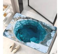 Optical Illusion Rug, 3D Rugs Optical Illusion Non-Slip Visual Trap Floor Mat for Indoor and Outdoor Use,Hole in the floor rug Rug Ideal for Doorway, Living Room, Bedroom and Porch Decor (J)