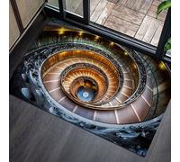 Optical Illusion Rug, 3D Rugs Optical Illusion Non-Slip Visual Trap Floor Mat for Indoor and Outdoor Use,Hole in the floor rug Rug Ideal for Doorway, Living Room, Bedroom and Porch Decor (Q)