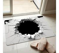 Optical Illusion Rug, 3D Rugs Optical Illusion Non-Slip Visual Trap Floor Mat for Indoor and Outdoor Use,Hole in the floor rug Rug Ideal for Doorway, Living Room, Bedroom and Porch Decor (T)