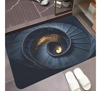 Optical Illusion Rug, 3D Rugs Optical Illusion Non-Slip Visual Trap Floor Mat for Indoor and Outdoor Use,Hole in the floor rug Rug Ideal for Doorway, Living Room, Bedroom and Porch Decor (R)