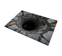 Optical Illusion Rug - 3D Visual Effect Design, Trap Realistic Decorative Doormat, Bottomless Design 3D Optical Illusion Rug Hole | Opttical Illusiion Door Mat for Indoor Living Room Bedroom Kitchen