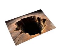 Optical Illusion Rug - 40x60cm 50x80cm Crystal Velvet Entryway Mat | 3D Visual Floor Covering | Non Slip Absorbent Door Pad | Indoor Outdoor Welcome Carpet | Decorative Hallway Kitchen Bath Patio