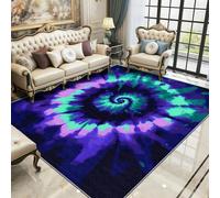 Optical Illusion Rug - Abstract Swirl Watercolor Small Rugs for Bedroom 50x80, Trippy Psychedelic Floor Mat Soft Washable Non Slip Indoor Mats