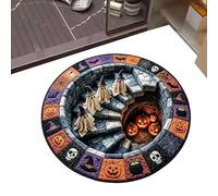 Optical Illusion Rug Halloween Quilted Witch Hat Ghost Illusion Rug