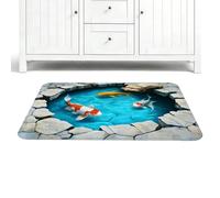 Optical Illusion Rug Hole - Fish Pond Design Non-Slip 3D Carpet, Creative Floor Decoration | Birthday, Halloween, Thanksgiving, Holiday, New Year, Party, Entryway, Living Room, Beautiful