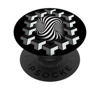 Optical Illusion Sacred Geometry Hexagon Geometric Pattern PopSockets Adhesive PopGrip