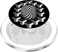 Optical Illusion Sacred Geometry Hexagon Geometric Pattern PopSockets PopGrip for MagSafe