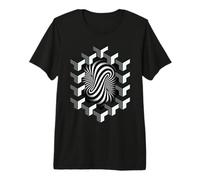 Optical Illusion Sacred Geometry Hexagon Geometric Pattern Premium T-Shirt