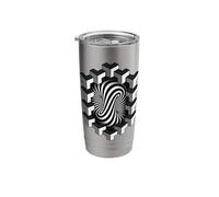 Optical Illusion Sacred Geometry Hexagon Geometric Pattern Stainless Steel Insulated Tumbler