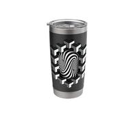 Optical Illusion Sacred Geometry Hexagon Geometric Pattern Stainless Steel Insulated Tumbler