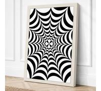 Optical Illusion Web Abstract Canvas Wall Art Print 24x16 Inch (61 x 41 cm)