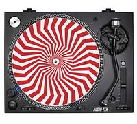 Optical Illusions Slimpmat Red Illusion Slipmats Patterned Turntable Decks Records Slipmat Slipmats Mat DJs Accessories Gift For Him Her (7")