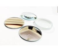 Optical Lens and Mirror Set, 50mm Concave Convex Lenses and Mirrors, 4 Pieces