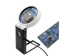 Optical Loupe Workstation - High Power Visual Aid Lamp Arm Mount 25 Times Bright Assist Device | Dermatology Beauty Skin Analysis Detail Viewing Philately Currency Study Electronics Repair Labor