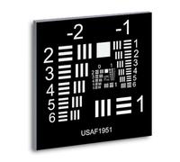 Optical Microscope Camera Resolution Test Chart, 3" Spatial Limit Resolution Test Chart, Groups -2-5 Positive/Negative Film Cards Calibration Board, For Accurate Vision Inspection(Black)
