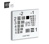 Optical Microscope Camera Resolution Test Chart - Aluminum Substrate with Storage Box, Includes 2-5 Positive/Negative Film Cards for Accurate Vision Inspection